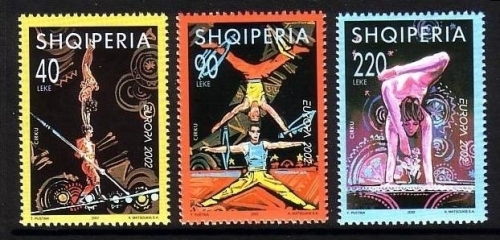 ALBANIEN MI-NR. 2866-2868 POSTFRISCH(MINT) EUROPA CEPT 2002 ZIRKUS JONGLEUR AKROBATIK