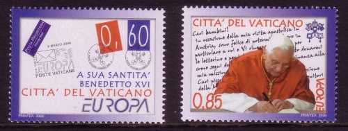 VATIKAN MI-NR. 1601-1602 POSTFRISCH(MINT) EUROPA 2008 DER BRIEF