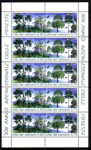 VATIKAN MI-NR. 1710-1711 POSTFRISCH(MINT) KLEINBOGEN EUROPA 2011 - DER WALD
