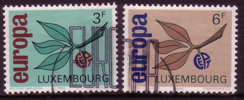 LUXEMBOURG MI-NR. 715-716 o EUROPA 1965 - ZWEIG