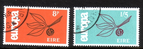 IRLAND MI-NR. 176-177 GESTEMPELT(USED) EUROPA 1965 ZWEIG