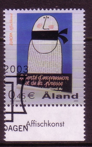 ALAND MI-NR. 223 GESTEMPELT(USED) EUROPA 2003 PLAKATKUNST