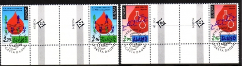 ALAND MI-NR. 86-87 GESTEMPELT(USED) ZWISCHENSTEGPAARSATZ EUROPA 1994 ENTDECKUNGEN und ERFINDUNGEN