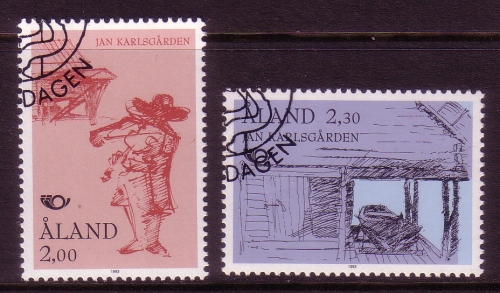 ALAND MI-NR. 70-71 GESTEMPELT(USED) NORDEN 1993 TOURISTISCHE ATTRAKTIONEN