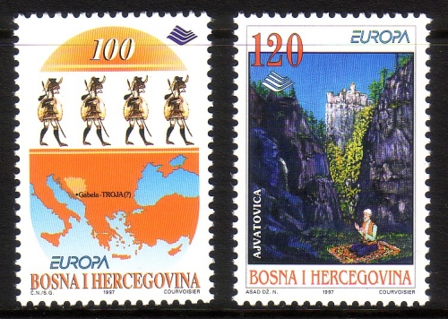 BOSNIEN-HERZEGOWINA MI-NR. 85-86 POSTFRISCH(MINT) EUROPA 1997 SAGEN UND LEGENDEN