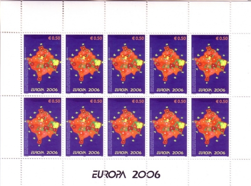 KOSOVO Mi-Nr. 43-44 POSTFRISCH(MINT) KLEINBOGENSATZ EUROPA 2006 INTEGRATION