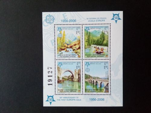 BOSNIEN-HERZEGOWINA (SERBISCHE REPUBLIK) BLOCK 13 A POSTFRISCH(MINT) 50 JAHRE EUROPAMARKEN 2005