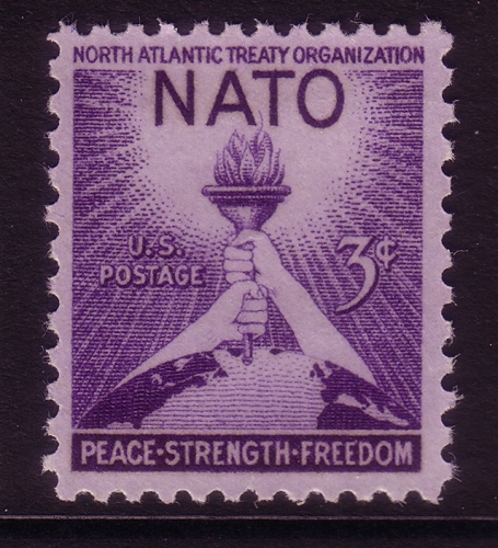 USA MI-NR. 627 POSTFRISCH(MINT) 3 JAHRE NATO GLOBUS FREIHEITSFACKEL