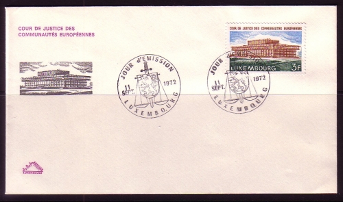 LUXEMBOURG MI-NR. 851 FDC MITLÄUFER 1972 - BAUTEN