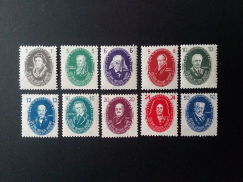 DDR MI-NR. 261-270 POSTFRISCH(MINT) 250 JAHRE DEUTSCHE WISSENSCHAFTSAKADEMIE BERLIN 1950