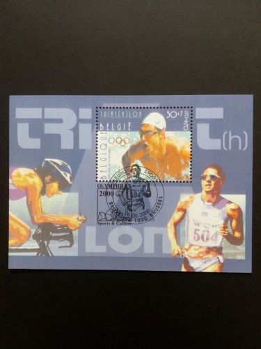 BELGIEN BLOCK 77 GESTEMPELT(USED) SOMMEROLYMPIADE UND PARALYMPICS SYDNEY 2000