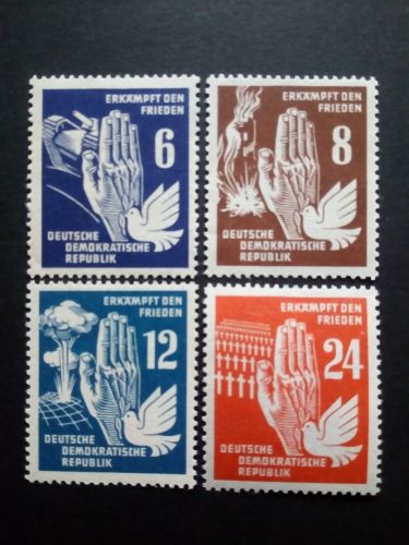 DDR MI-NR. 276-279 POSTFRISCH(MINT) FRIEDEN 1950