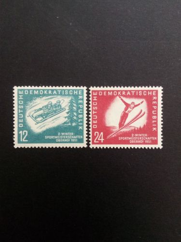 DDR MI-NR. 280-281 POSTFRISCH(MINT) WINTERSPORTMEISTERSCHAFTEN DER DDR OBERHOF 1951