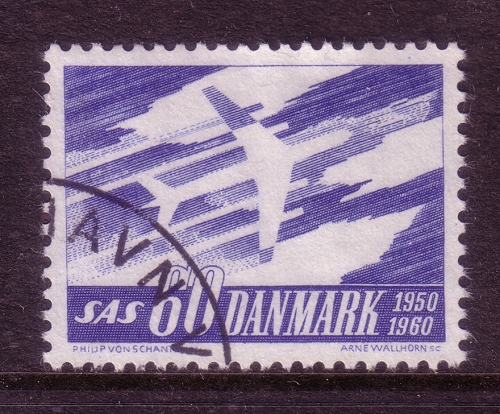 DÄNEMARK MI-NR. 388 x o NORDEN 1961 - FLUGZEUG