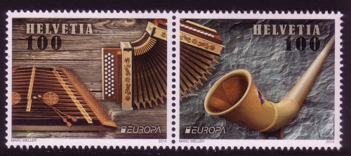 SCHWEIZ MI-NR. 2349-2350 POSTFRISCH(MINT) EUROPA 2014 MUSIKINSTRUMENTE