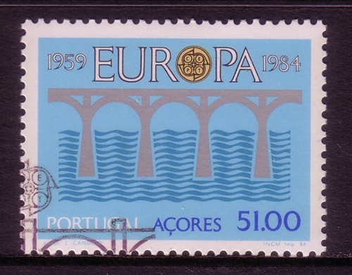 AZOREN MI-NR. 364 GESTEMPELT(USED) EUROPA 1984 BRÜCKE