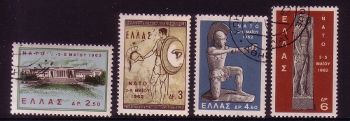 GRIECHENLAND MI-NR. 792-795 GESTEMPELT(USED) MINISTERKONFERENZ DER NATO 1962