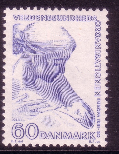DÄNEMARK MI-NR. 385 POSTFRISCH(MINT) MITLÄUFER 1960 WHO