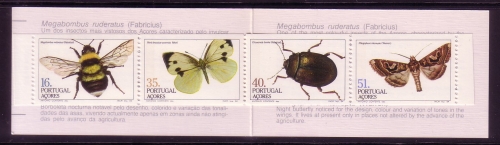 AZOREN MH 4 POSTFRISCH(MINT) INSEKTEN KÄFER SCHMETTERLINGE 1984