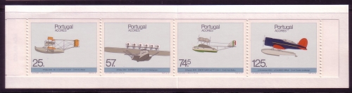 AZOREN MH 7 POSTFRISCH(MINT) FLUGZEUGE AUFDRUCK PHILATELIA `87 KÖLN