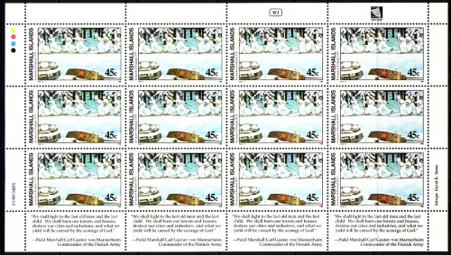 MARSHALL-INSELN MI-NR. 275 POSTFRISCH(MINT) KLEINBOGEN 2. WELTKRIEGS(III) SOWJETISCHE INVASION IN FINNLAND