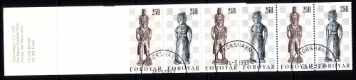 FÄRÖER MH 1 GESTEMPELT(USED) SCHACH SCHACHFIGUREN MIT TAGESSTEMPEL