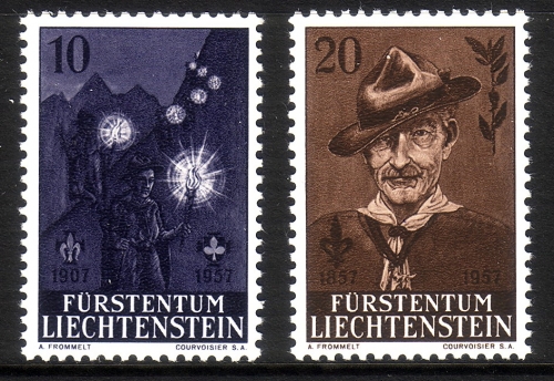 LIECHTENSTEIN MI-NR. 360-361 POSTFRISCH(MINT) 50 JAHRE PFADFINDERBEWEGUNG ROBERT BADEN-POWELL