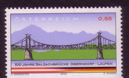 ÖSTERREICH MI-NR. 2426 POSTFRISCH(MINT) SALZACHBRÜCKE GEMEINSCHAFTSAUSGABE