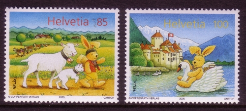 SCHWEIZ MI-NR. 1923-1924 POSTFRISCH(MINT) FELIX DER HASE 2005