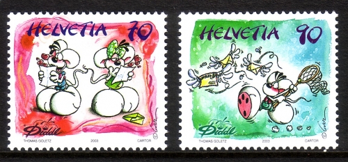 SCHWEIZ MI-NR. 1851-1852 POSTFRISCH(MINT) COMICFIGUR DIDDL (I)