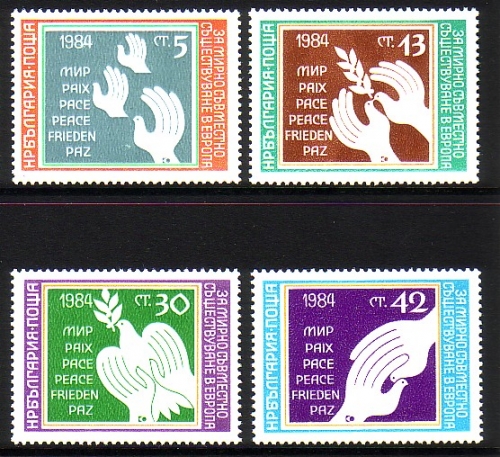 BULGARIEN MI-NR. 3241-3244 POSTFRISCH(MINT) KVAE - FRIEDENSTAUBEN