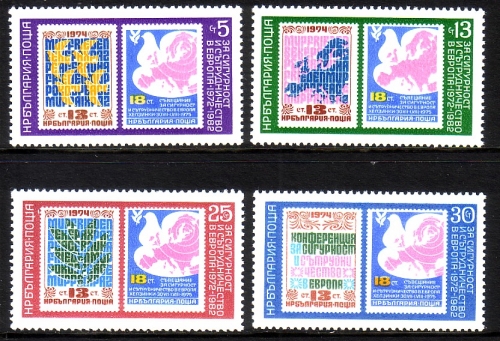 BULGARIEN MI-NR. 3119-3122 POSTFRISCH(MINT) 10 JAHRE KSZE KONFERENZ über SICHERHEIT und ZUSAMMENARBEIT in EUROPA