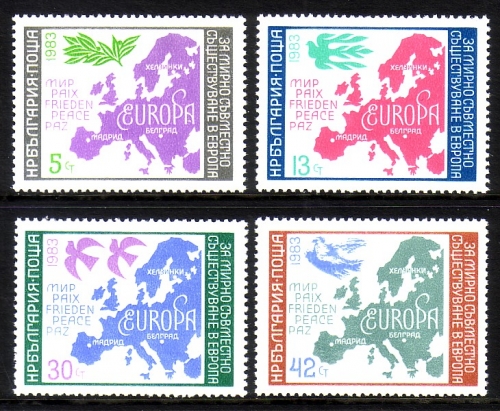 BULGARIEN MI-NR. 3218-3221 POSTFRISCH(MINT) KSZE KONFERENZ IN MADRID