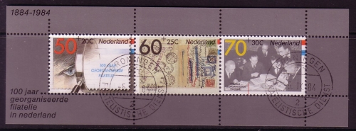 NIEDERLANDE BLOCK 26 GESTEMPELT(USED) BRIEFMARKENAUSSTELLUNG 1984 BRIEFMARKE AUF BRIEFMARKE 1984 FILACENTO