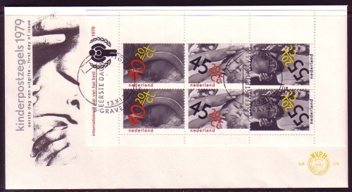 NIEDERLANDE BLOCK 20 FDC FÜR DAS KIND JAHR DES KINDES 1979