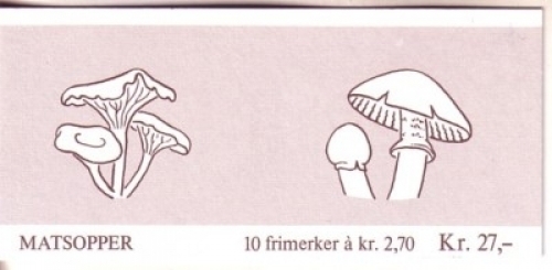 NORWEGEN MH 10 GESTEMPELT(USED) PILZE PFIFFERLING REIFPILZ