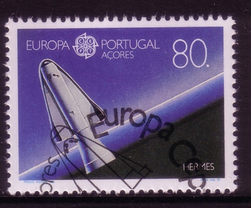 AZOREN MI-NR. 415 o EUROPA 1991 - EUROPÄISCHE WELTRAUMFAHRT