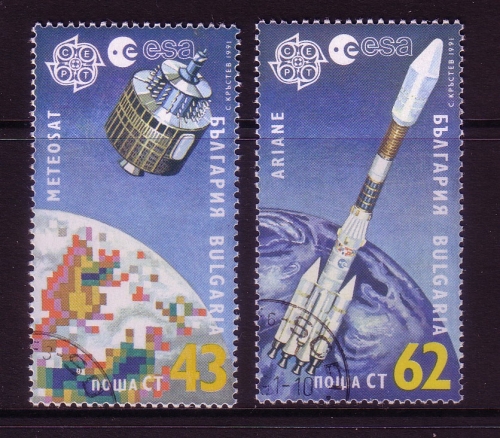 BULGARIEN MI-NR. 3901-3902 o EUROPA 1991 - EUROPÄISCHE WELTRAUMFAHRT