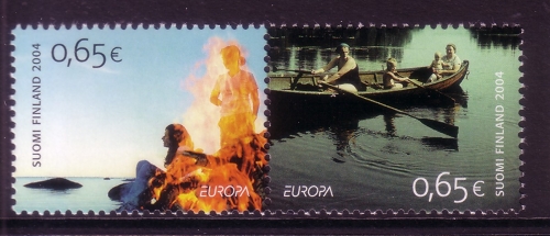 FINNLAND MI-NR. 1705-1706 POSTFRISCH(MINT) EUROPA 2004 FERIEN RUDERBOOT