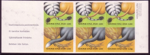 FINNLAND MI-NR. 1463-1464 POSTFRISCH(MINT) FOLIENBLATT SELBSTKLEBEND VALENTINSTAG TIERSCHWÄNZE VON KATZE HUND ZEBRA LÖWE