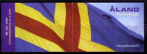 ALAND MH mit MI-NR. 234 GESTEMPELT(USED) ALANDISCHE FLAGGE 2004 selbstklebend