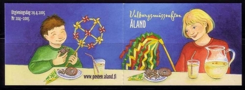 ALAND MH mit MI-NR. 252 GESTEMPELT(USED) WALPURGISNACHT 2005 selbstklebend