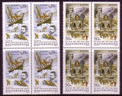 UNGARN MI-NR. 4287-4288 POSTFRISCH(MINT) 4er BLOCK EUROPA 1994 ENTDECKUNGEN SCHIFF JULIUS PAYER