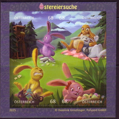 ÖSTERREICH BLOCK 85 POSTFRISCH(MINT) COMIC OSTEREIERSUCHE 2015