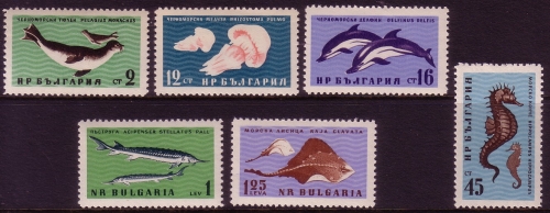 BULGARIEN MI-NR. 1243-1248 POSTFRISCH(MINT) TIERE IM SCHWARZEN MEER DELFIN ROBBE QUALLEN SEEPFERDCHEN