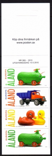 ALAND MH 18 POSTFRISCH(MINT) SPIELZEUG DER FIRMA PLASTO 2010
