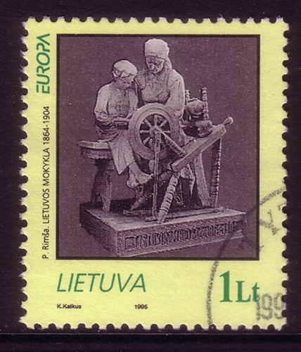 LITAUEN MI-NR. 580 o EUROPA 1995 - FRIEDEN und FREIHEIT SKULPTUR