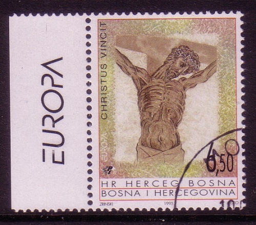 BOSNIEN-HERZEGOWINA (MOSTAR) MI-NR. 26 GESTEMPELT(USED) EUROPA 1995 FRIEDEN und FREIHEIT