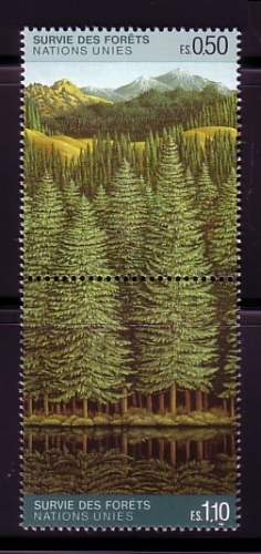 UNO GENF MI-NR. 165-166 POSTFRISCH(MINT) RETTET DEN WALD 1988