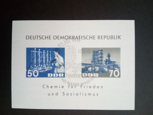 DDR BLOCK 18 GESTEMPELT(USED) CHEMISCHE INDUSTRIE 1963